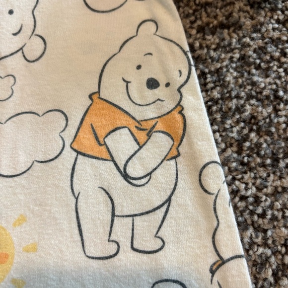 6-9mo Disney Baby Winnie the Pooh One-Piece Footies Sleepers Set Lot of 2 Yellow - Picture 3 of 8